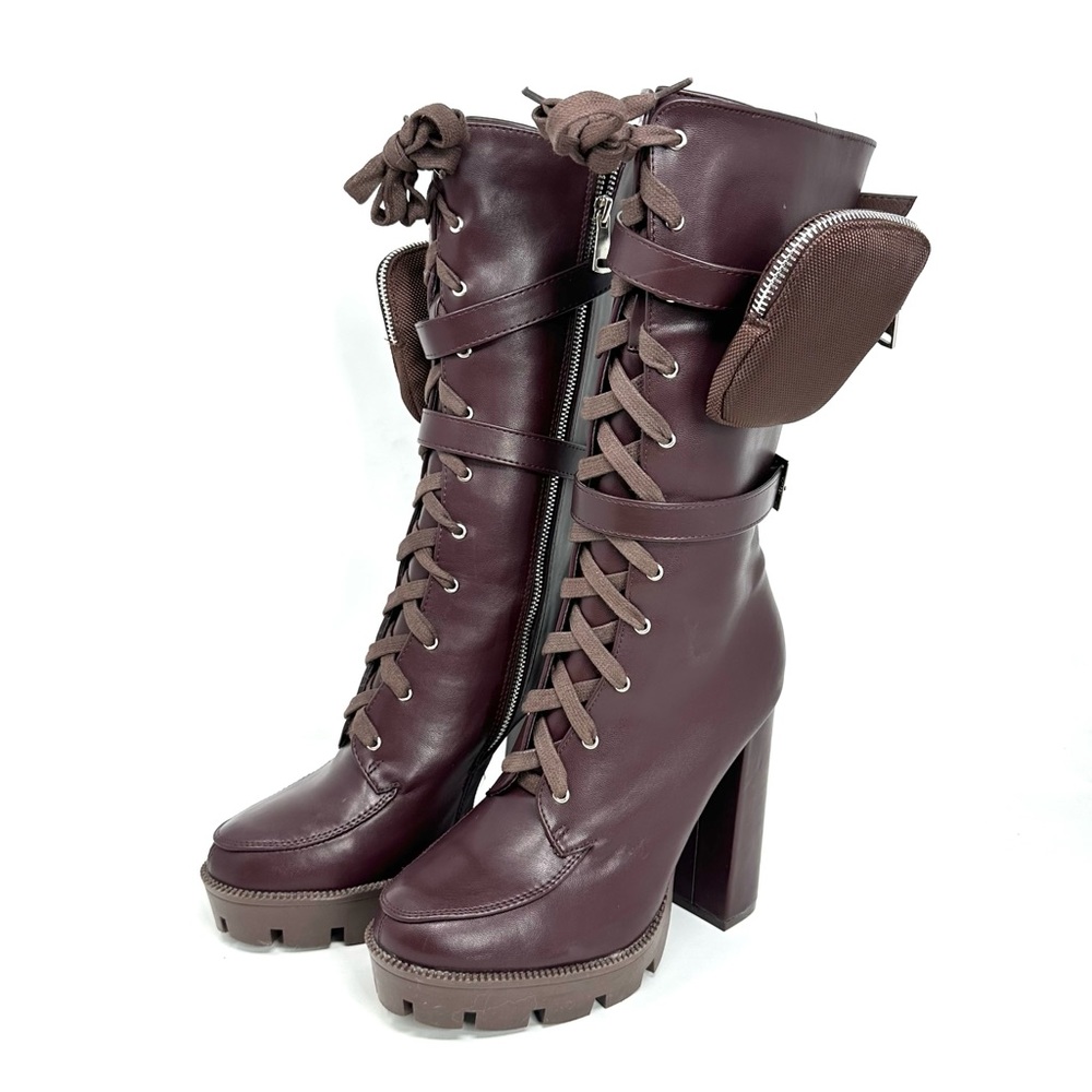 Fashion Nova I Don't Care Chocolate Heeled Booties - Picture 7 of 15